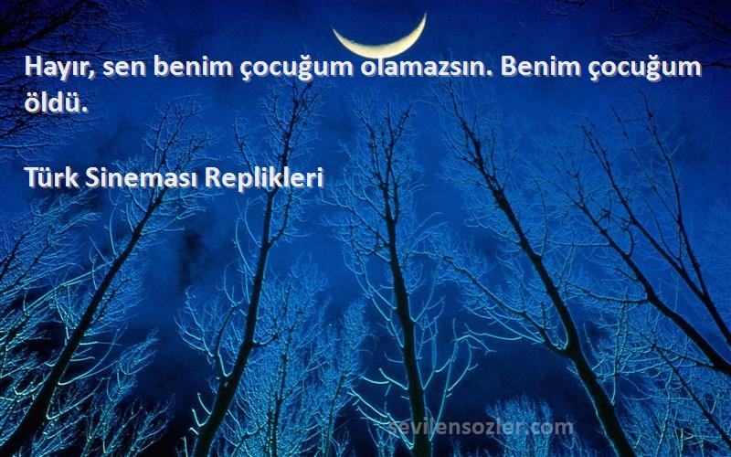Türk Sineması Replikleri - Hayır, sen benim çocuğum olamazsın. Benim çocuğum öldü.