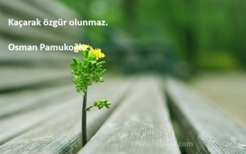 Osman Pamukoğlu - Kaçarak özgür olunmaz.