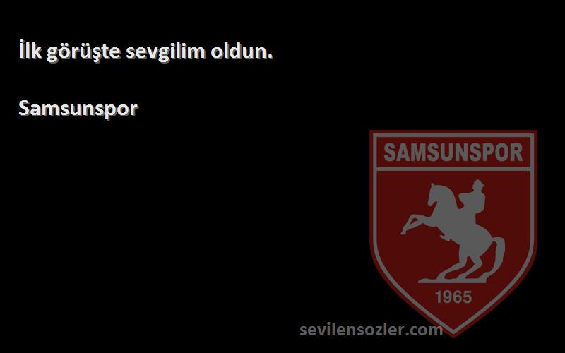 Samsunspor Sözleri 
İlk görüşte sevgilim oldun.