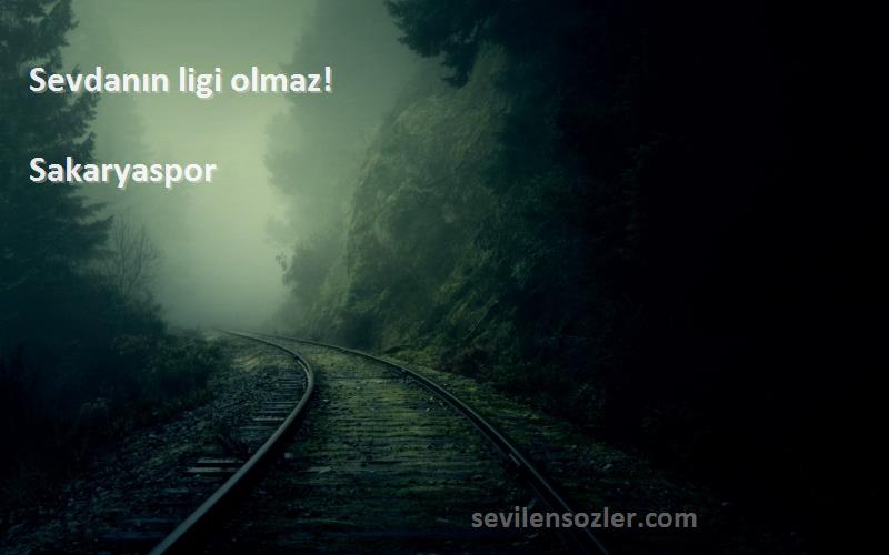 Sakaryaspor Sözleri 
Sevdanın ligi olmaz!