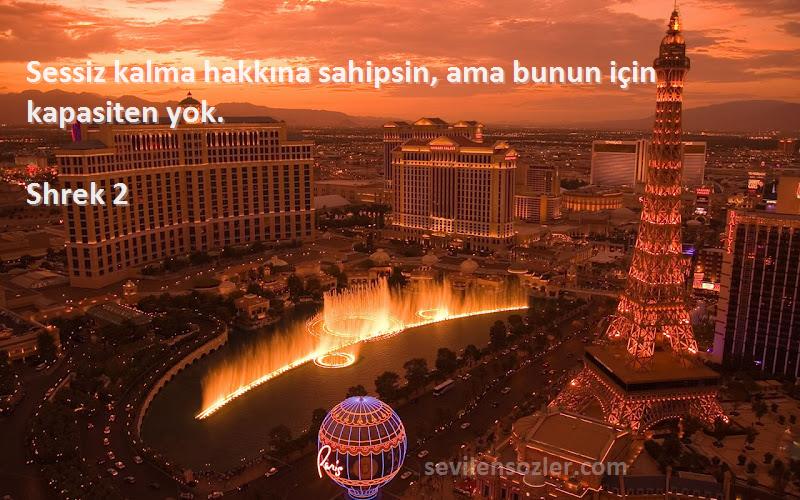 Shrek 2 - Sessiz kalma hakkına sahipsin, ama bunun için kapasiten yok.