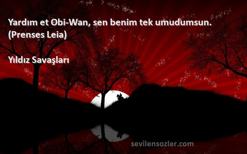 Yıldız Savaşları - Yardım et Obi-Wan, sen benim tek umudumsun. (Prenses Leia)