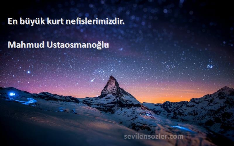 Mahmud Ustaosmanoğlu - En büyük kurt nefislerimizdir.