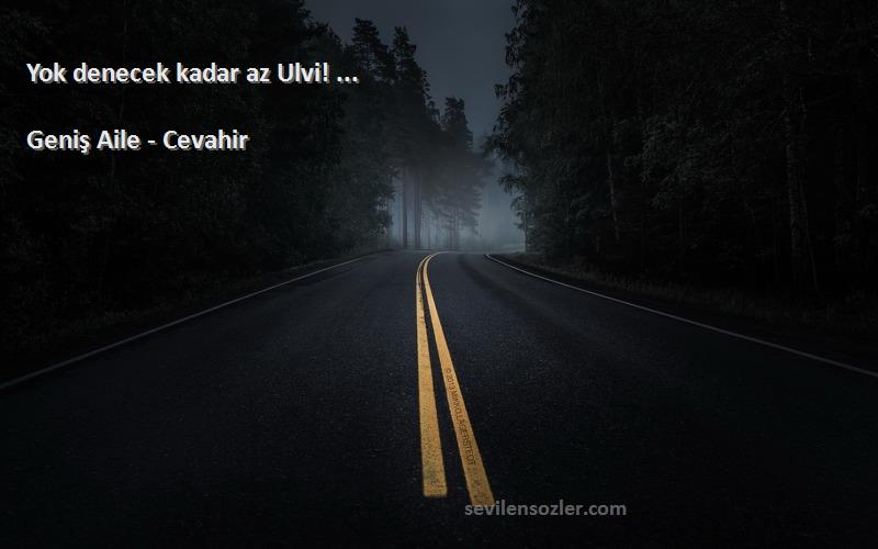 Geniş Aile - Cevahir - Yok denecek kadar az Ulvi! ...
