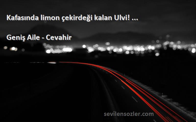 Geniş Aile - Cevahir - Kafasında limon çekirdeği kalan Ulvi! ...
