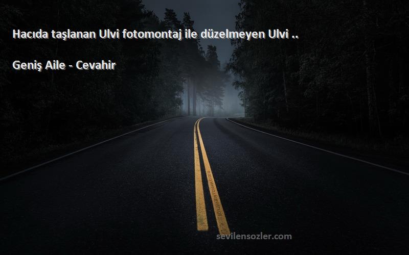 Geniş Aile - Cevahir - Hacıda taşlanan Ulvi fotomontaj ile düzelmeyen Ulvi .. 
