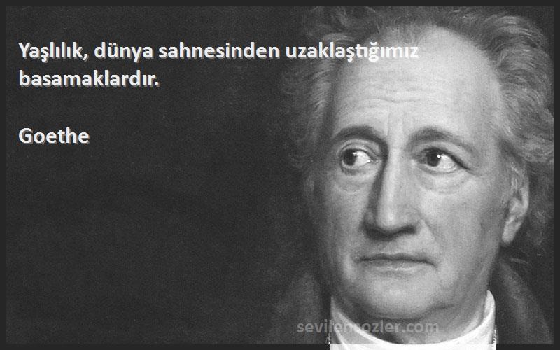 Goethe - Yaşlılık, dünya sahnesinden uzaklaştığımız basamaklardır.
