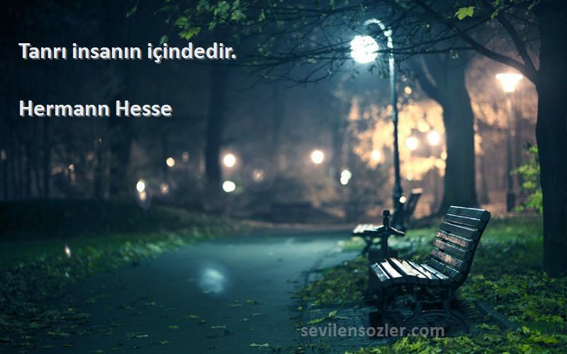Hermann Hesse - Tanrı insanın içindedir.
