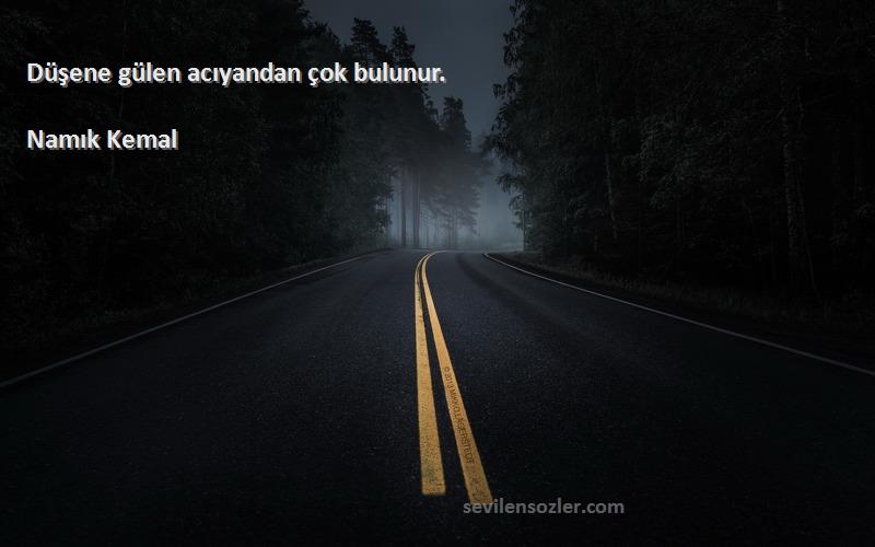 Namık Kemal Sözleri 
Düşene gülen acıyandan çok bulunur.