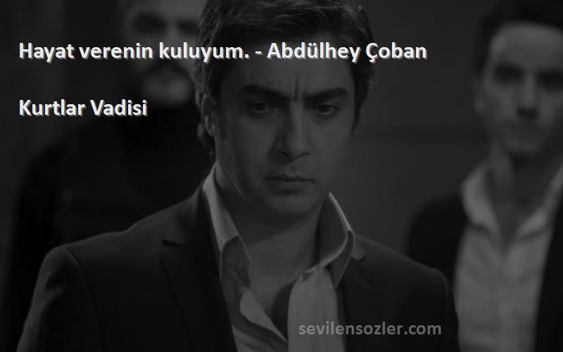Kurtlar Vadisi - Hayat verenin kuluyum. - Abdülhey Çoban
