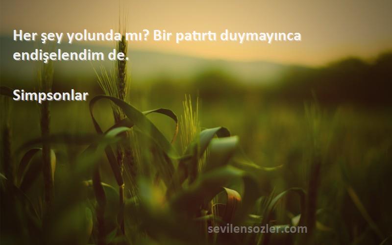 Simpsonlar - Her şey yolunda mı? Bir patırtı duymayınca endişelendim de.
