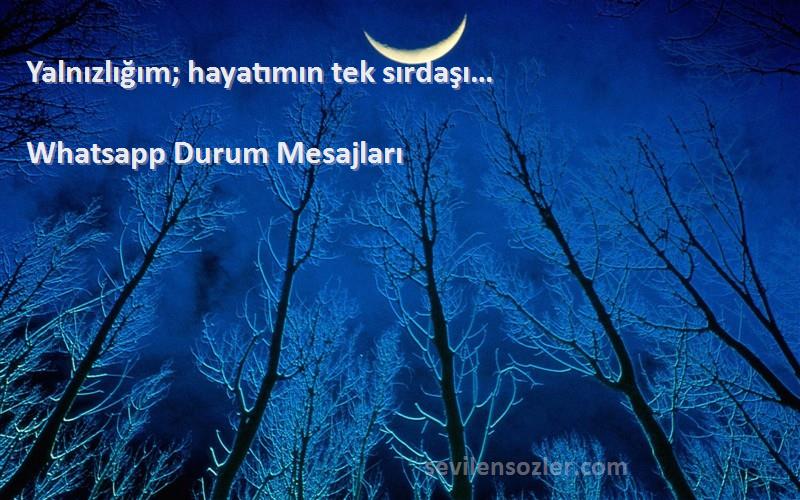 Whatsapp Durum Mesajları - Yalnızlığım; hayatımın tek sırdaşı…
