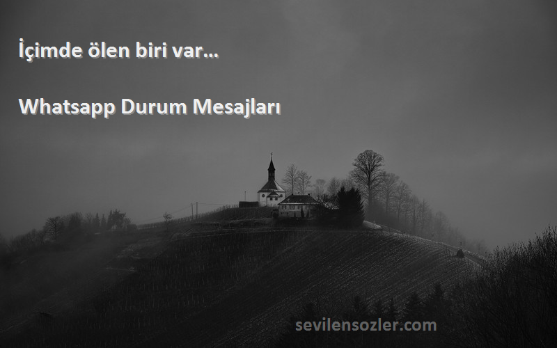 Whatsapp Durum Mesajları - İçimde ölen biri var…
