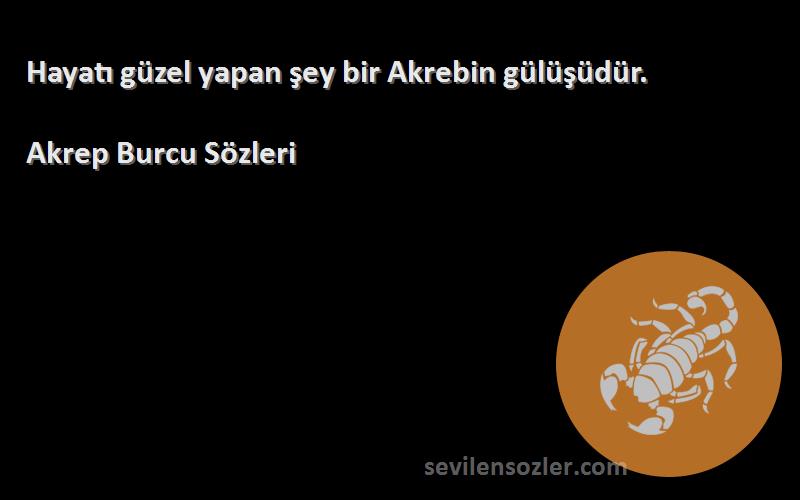 Akrep Burcu  - Hayatı güzel yapan şey bir Akrebin gülüşüdür.
