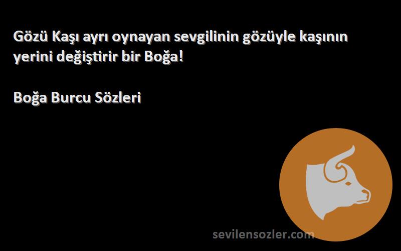Boğa Burcu  - Gözü Kaşı ayrı oynayan sevgilinin gözüyle kaşının yerini değiştirir bir Boğa!

