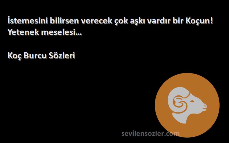 Koç Burcu  - İstemesini bilirsen verecek çok aşkı vardır bir Koçun! Yetenek meselesi…
