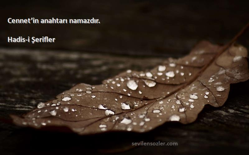 Hadis-i Şerifler - Cennet’in anahtarı namazdır.
