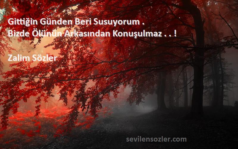 Zalim Sözler - Gittiğin Günden Beri Susuyorum .
Bizde Ölünün Arkasından Konuşulmaz . . !
