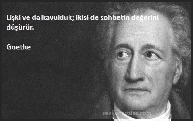 Goethe - Lişki ve dalkavukluk; ikisi de sohbetin değerini düşürür.