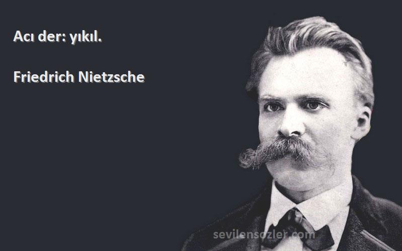Friedrich Nietzsche Sözleri 
Acı der: yıkıl.