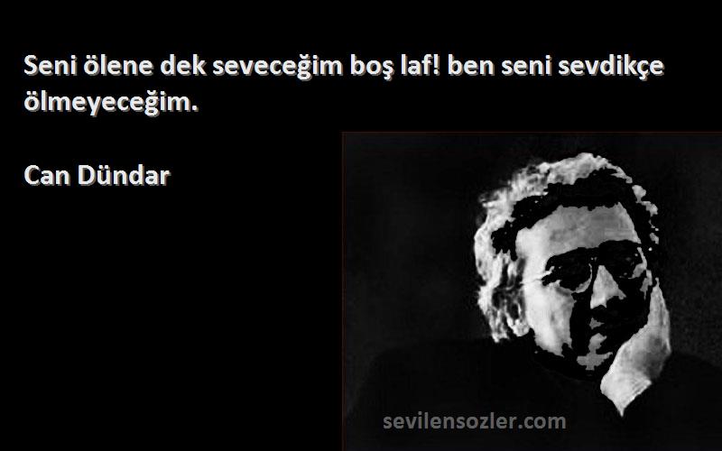 Can Dündar - Seni ölene dek seveceğim boş laf! ben seni sevdikçe ölmeyeceğim.