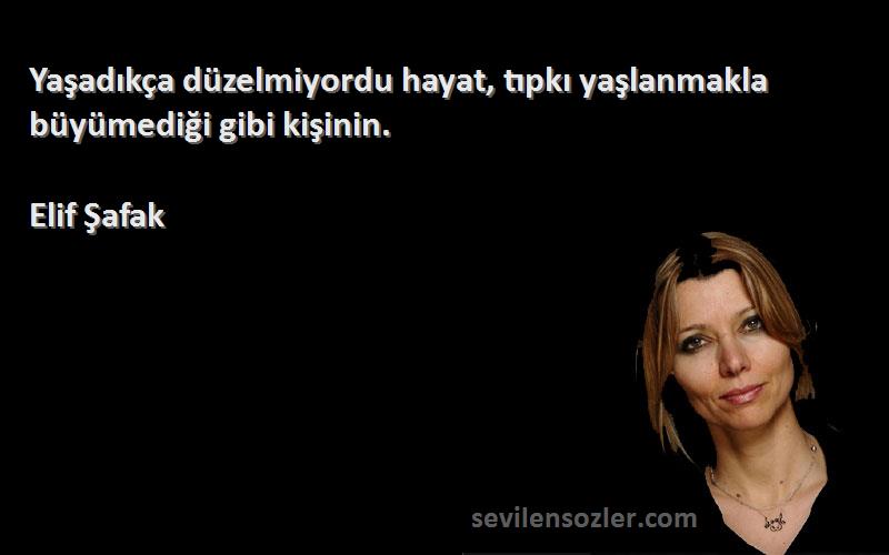 Elif Şafak - Yaşadıkça düzelmiyordu hayat, tıpkı yaşlanmakla büyümediği gibi kişinin.
