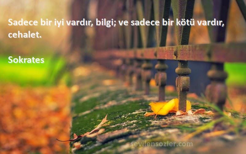 Sokrates - Sadece bir iyi vardır, bilgi; ve sadece bir kötü vardır, cehalet.