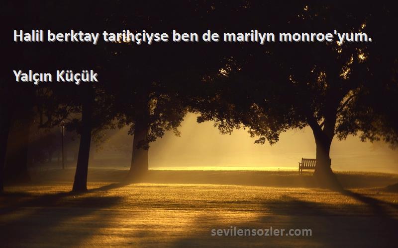 Yalçın Küçük - Halil berktay tarihçiyse ben de marilyn monroe'yum.