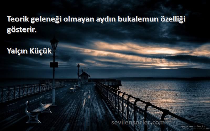 Yalçın Küçük - Teorik geleneği olmayan aydın bukalemun özelliği gösterir.