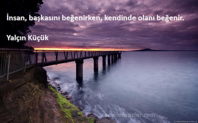 Yalçın Küçük - İnsan, başkasını beğenirken, kendinde olanı beğenir.