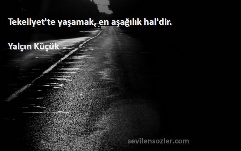 Yalçın Küçük - Tekeliyet'te yaşamak, en aşağılık hal'dir.