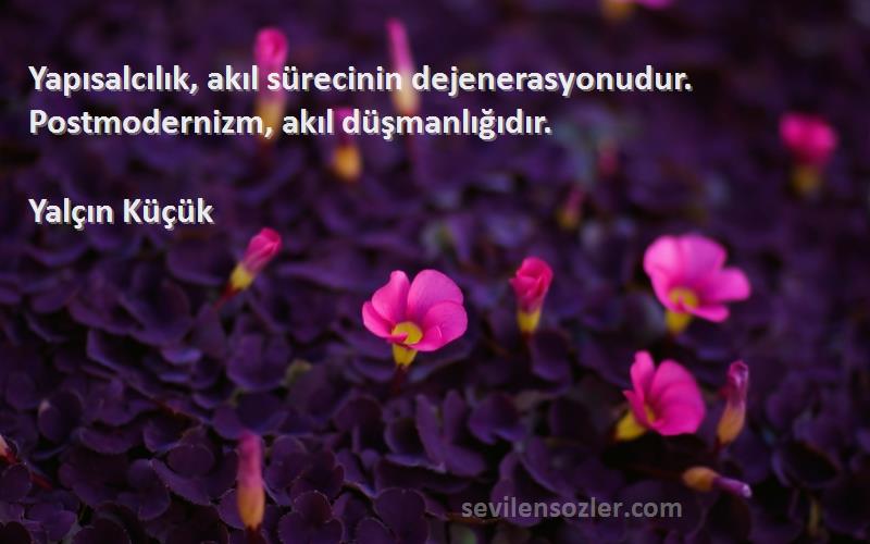 Yalçın Küçük - Yapısalcılık, akıl sürecinin dejenerasyonudur. Postmodernizm, akıl düşmanlığıdır.