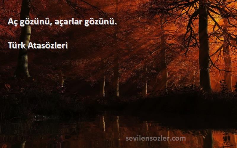 Türk Atasözleri - Aç gözünü, açarlar gözünü.