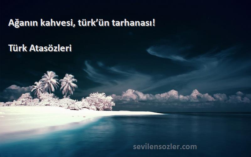 Türk Atasözleri Sözleri 
Ağanın kahvesi, türk’ün tarhanası!
