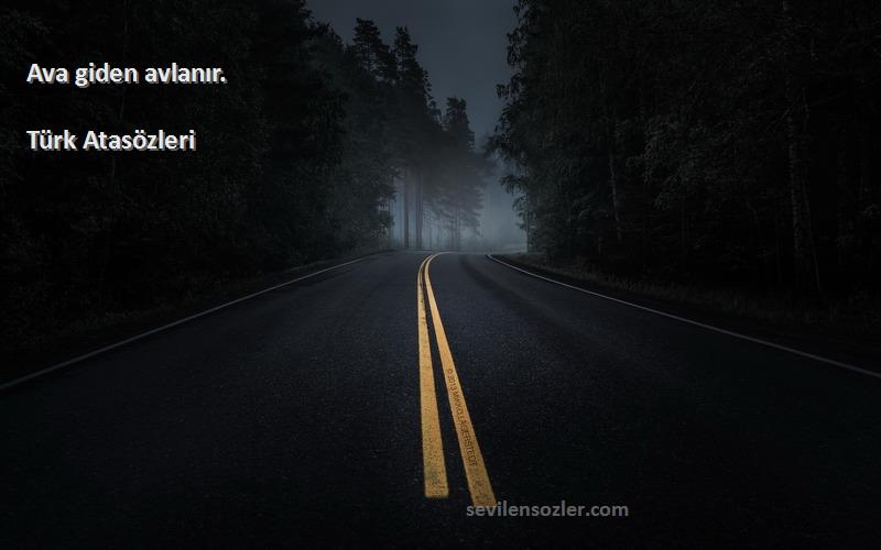 Türk Atasözleri - Ava giden avlanır.