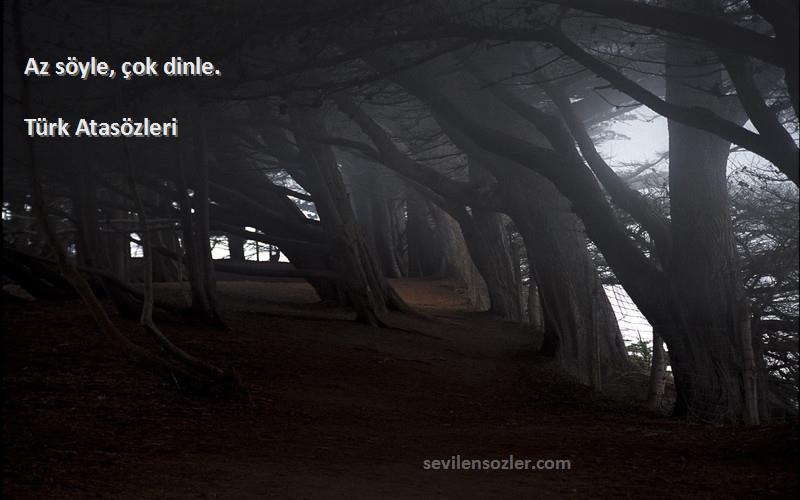 Türk Atasözleri - Az söyle, çok dinle.