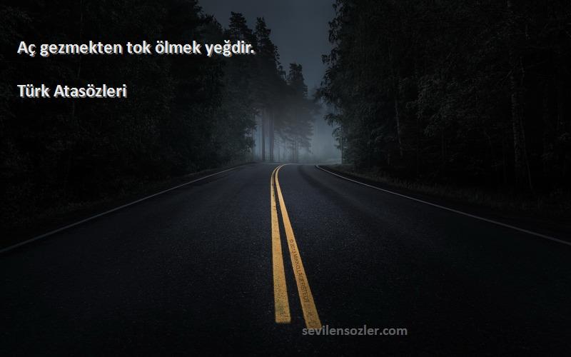 Türk Atasözleri - Aç gezmekten tok ölmek yeğdir.