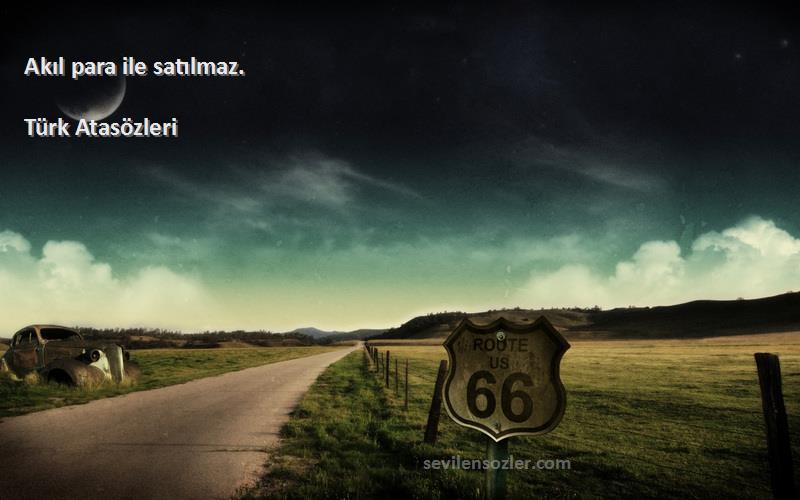 Türk Atasözleri - Akıl para ile satılmaz.