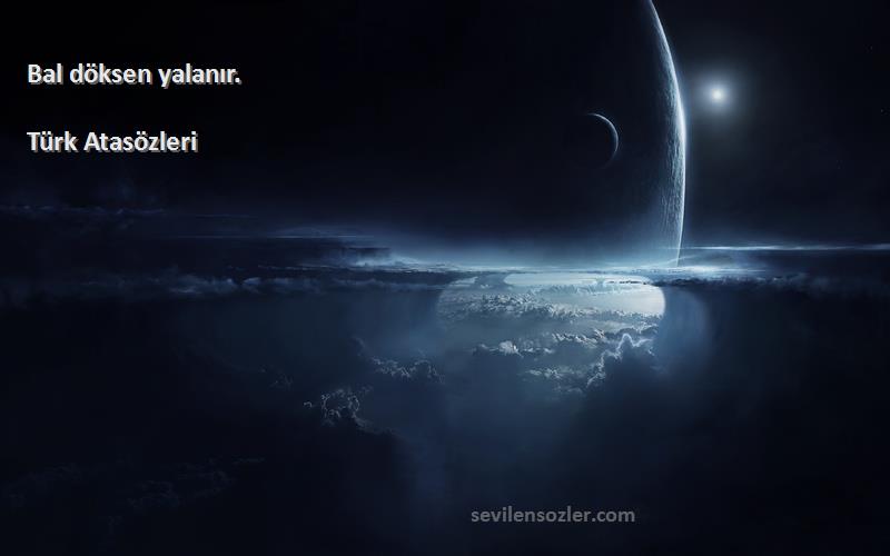 Türk Atasözleri - Bal döksen yalanır.