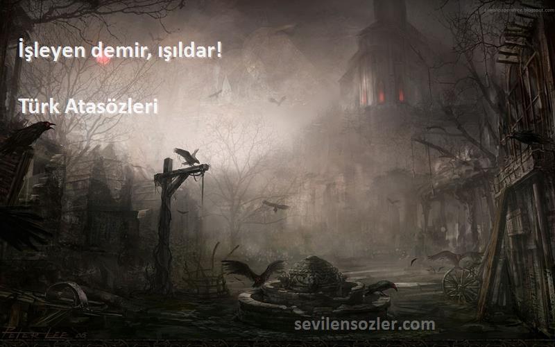 Türk Atasözleri Sözleri 
İşleyen demir, ışıldar!