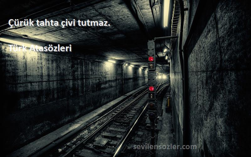Türk Atasözleri Sözleri 
Çürük tahta çivi tutmaz.