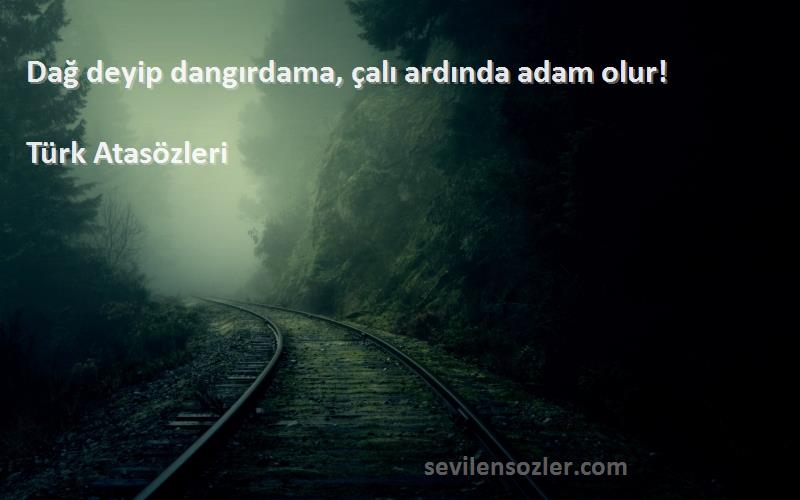 Türk Atasözleri - Dağ deyip dangırdama, çalı ardında adam olur!