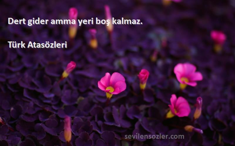 Türk Atasözleri - Dert gider amma yeri boş kalmaz.