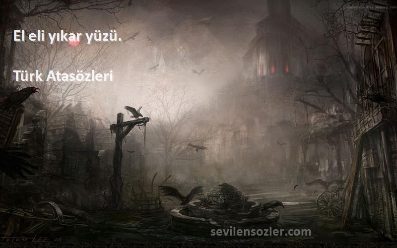 Türk Atasözleri - El eli yıkar yüzü.