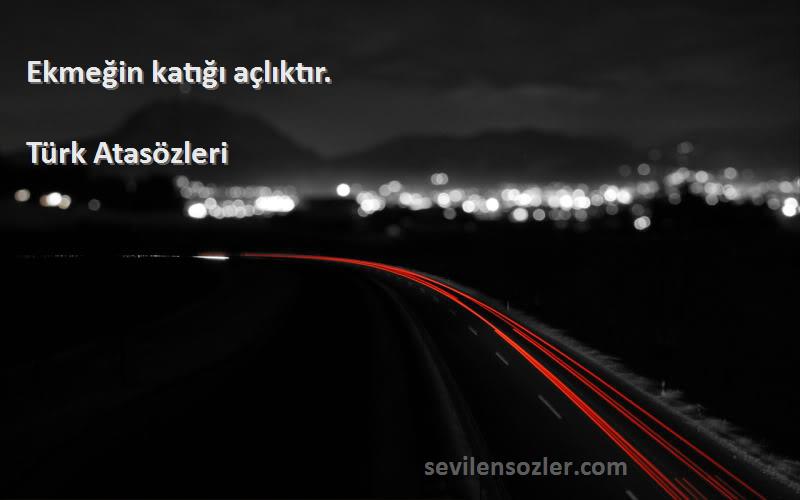 Türk Atasözleri - Ekmeğin katığı açlıktır.