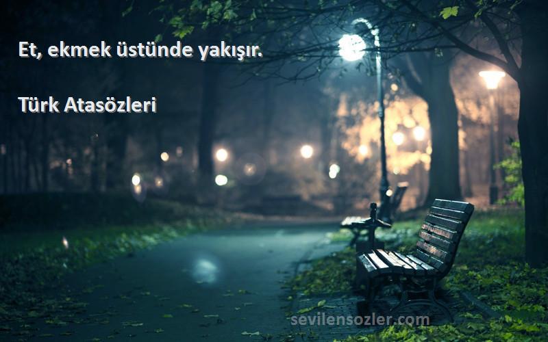 Türk Atasözleri - Et, ekmek üstünde yakışır.