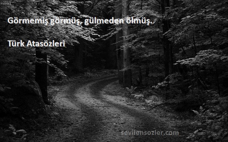 Türk Atasözleri - Görmemiş görmüş, gülmeden ölmüş.