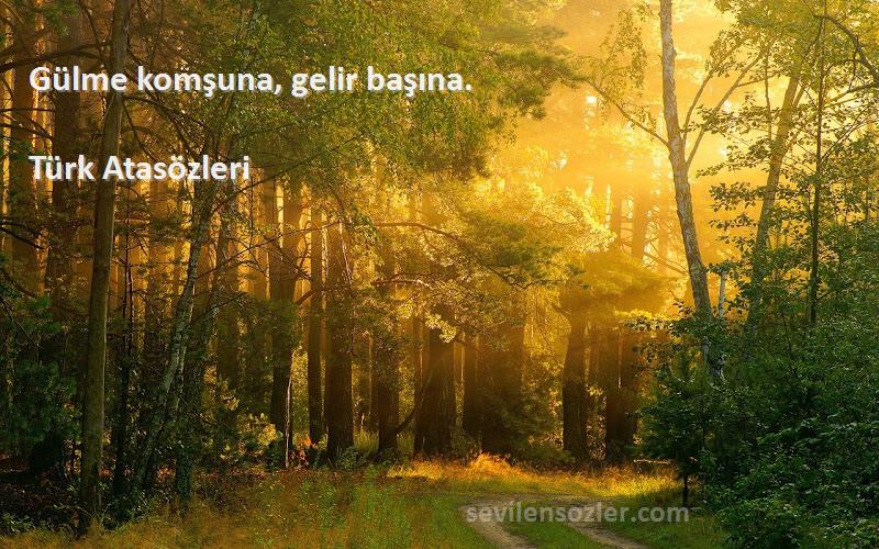 Türk Atasözleri Sözleri 
Gülme komşuna, gelir başına.