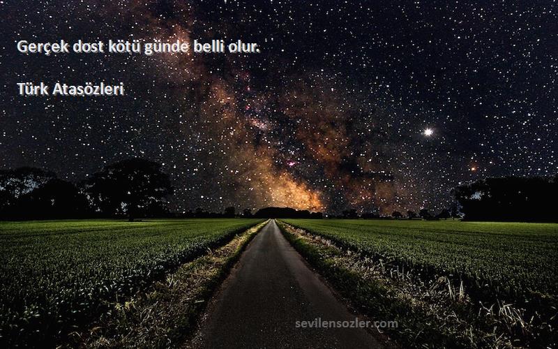 Türk Atasözleri - Gerçek dost kötü günde belli olur.