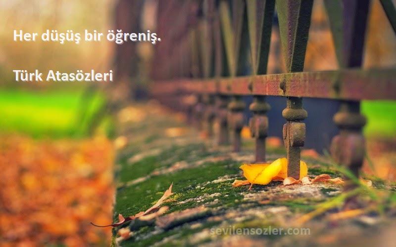 Türk Atasözleri - Her düşüş bir öğreniş.